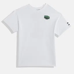 Puma Boys For The Fanbase Graphic Brand Logo Back Print Youth Pure Cotton T-shirt-image-56