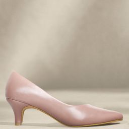 ELLE Mauve Solid Kitten Pumps-41