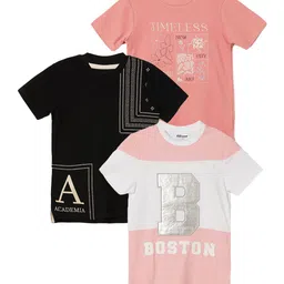 Fame Forever by Lifestyle Kids Pack of 3 Printed Tshirts-image-7