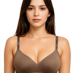 Blush Lado Brown Non-Wired Lightly Padded Seamless Everyday Bra-image-91