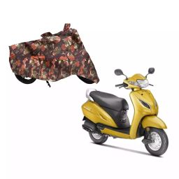 Auto Pearl Waterproof Two Wheeler Cover For Honda Activa 5G (Green & Multi Color)-95
