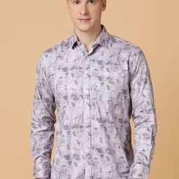 TABARD Men Spread Collar Abstract Printed Cotton Casual Shirt-image-53