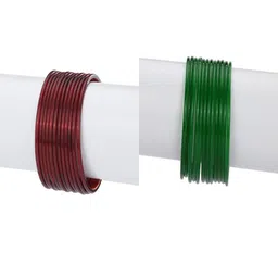 1ST TIME Set Of 24 Maroon Alloy Bangles-picture-2