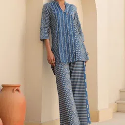 Ziva Fashion BOHO Style Printed Tunic With Palazzo CO-Ords-picture-54