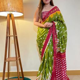 JAINICA Floral Printed Pure Cotton Ilkal Saree-image-86
