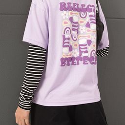 glitchez Cutesy Summer Printed Drop-Shoulder Sleeves T-shirt-image-13