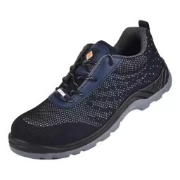 Agarson Steel Toe Safety Shoes PU Sole Low Ankle Navy Fabric Size UK 7, Blaze-image-60