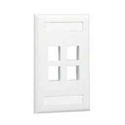 PANDUIT Faceplates VERTICAL FACEPLATE, 4 MODULE, WHITE, NK4FWHY-picture-11