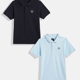 Allen Solly Junior Boys Pack Of 2 Polo Collar Pure Cotton T-shirt-picture-29