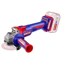 EMTOP Cordless Angle Grinder 100 mm Disc Diameter and 3000/6000/9000 RPM, ELAG211041-47