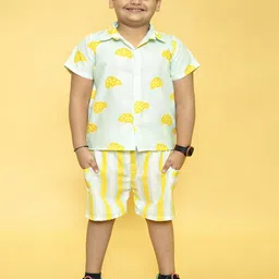 CORD OF LOVE Boys Printed Shirt with Shorts-image-74