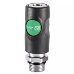 PREVOST Composite Body Male Safety Quick Connect Coupling, G 1/2 Male Threaded, ESI 071153CP-31
