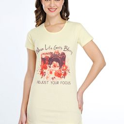 BODYACTIVE Women Graphic Printed Round Neck Cotton T-shirt-image-61