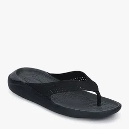 Crocs Unisex Black Solid Thong Flip-Flops-image-71