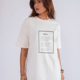 URBAN FLAUNT Women Printed Drop-Shoulder Sleeves Raw Edge T-shirt-image-63