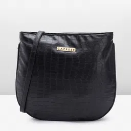 Caprese Animal Textured Half Moon Sling Bag-13