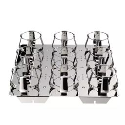 Borosil 9x500 ml Base Plate With 9 Stainless Steel Clamps, 100S05009BPS75-41