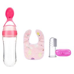 Kritiu Baby Non-Toxic Food-Grade Silicone Food Feeder Printed And Fingure Toothbrush - MulticolorWith Case Combo-22
