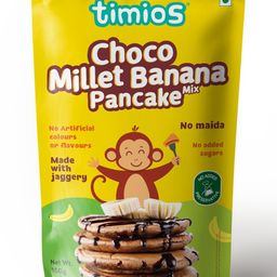 Timios Multigrain No-Maida Organic Millet Choco Banana Instant Pancake | Made with Organic Ragi, Jowar & Jaggery - 150 g-image-18