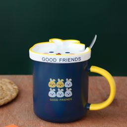 The Procure Store Cute Bunny Designed Mug 300 ml - Blue-8