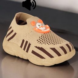 Lil Lollipop Cartoon Applique Detailed Musical Shoes - Brown-image-48