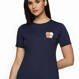 SZN Women Printed Applique T-shirt-image-91