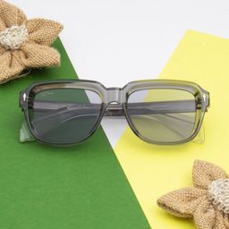 Ted Smith Unisex Wayfarer Sunglasses with UV Protected Lens GLYPH_C4-53