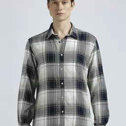 Pepe Jeans Men Spread Collar Tartan Checked Cotton Casual Shirt-picture-31