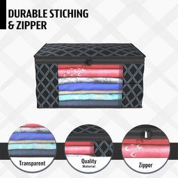 Kuber Industries Black Set of 6 Regular Drawer Organiser Organisers image 5