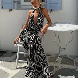 KPOP Printed Halter Neck Top & Skirt Co-Ords Set-image-29