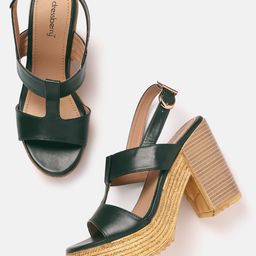 DressBerry Open Toe Block Heels-6