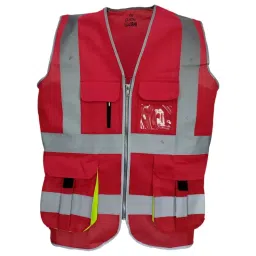 Evion Medium Size Red Reflective Safety Jacket, ES-024-image-44