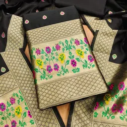 KALINI Ethnic Motifs Woven Design Unstitched Dress Material-image-73