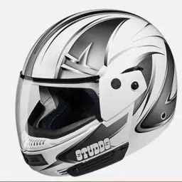 Studds N4 White Medium (570 mm) Flip Up-Full Face Helmet, Ninja D5 Decor-image-37