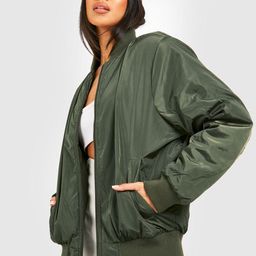 Boohoo Oversized Bomber Jacket-27