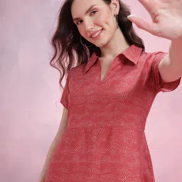 DressBerry Printed A-Line Dress-image-44