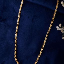 DIVASTRI Gold-Plated Stainless Steel Biscuit Shaped Chain-19