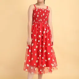 PaheliRani Girls Floral Printed Fit and Flare Dress-picture-28