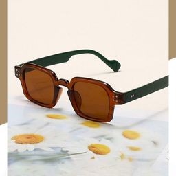 AUGEN Unisex Green Lens & Black Wayfarer Sunglasses with-18