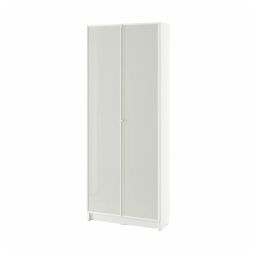 ikea billy / högbo Bookcase with glass doors, white, 80x30x202 cm-picture-6
