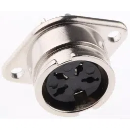 RS PRO 4 Pole DIN Socket 1-4A 100 V AC Bayonet Female Chassis Mount, 490967-picture-18