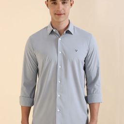 Allen Solly Men Slim Fit Spread Collar Solid Casual Shirt-image-102