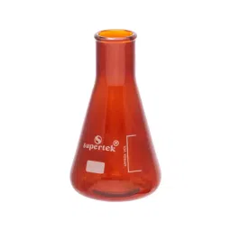Supertek Graduated Conical Flask, Amber Color, Capacity 1000 ml, 15.126.1000 (Pack of 6)-1