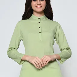 BAESD Women Thread Work Crepe Kurta image 1