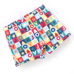 Babyhug Text Print Swimming Trunk - Multicolour-image-93
