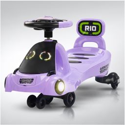 Baybee Miramar Kids Magic Swing Cars for Kids Baby, Twister Magic Ride on Toy Car for Kids with LED Lights, Music & PP Wheels, Kids Ride on Baby Magic car for Kids - Purple-25