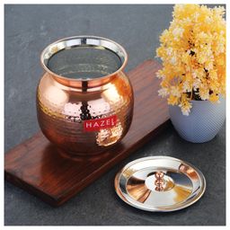 HAZEL Stainless Steel Containers for Kitchen with Lid | Copper Coating Containers for Storage, 1700 ml-picture-44