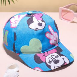 Babyhug Disney Summer Cap With Minnie Mouse   Print - Blue-picture-27