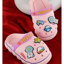 PASSION PETALS Star & Space Theme Embossed Clogs - Pink-image-78