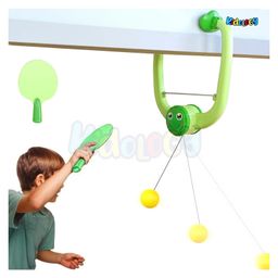 Kidology Hanging Table Tennis Self Training Indoor Gaming 2 Racket & 3 Practice Ball Portable - Double Sparring Hanging Toys Parent Child Interaction Indoor Toys for Kids-17